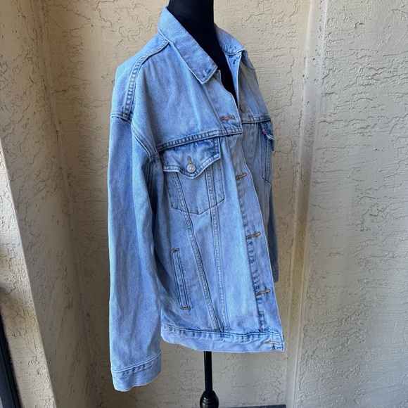 Levis Trucker Blue Denim Jacket Sz M - Picture 3 of 16